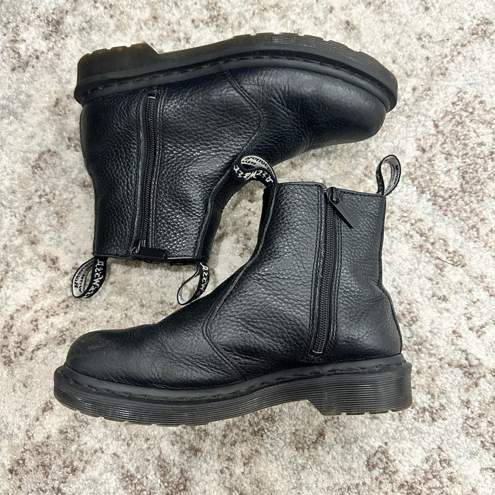 Dr. Marten Black Leather Ankle Boots